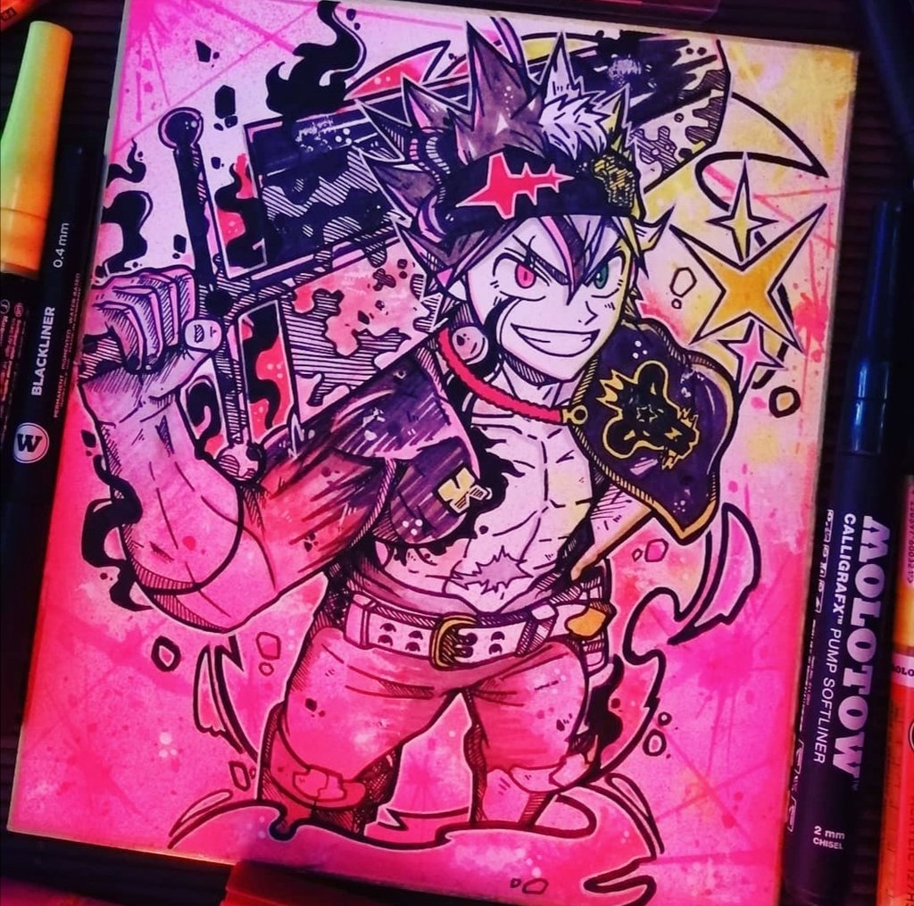 ztatik1's tweet photo. #ブラッククローバー #fanart #blackclover #astablackform #redraw #ink #uvart #molotow #ztatikone #animegraff https://t.co/8vkk09SKEC