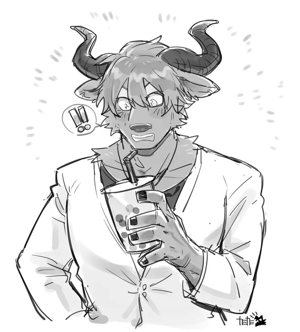 タピオカの美味しさに初めて触れたシモンズさん🐃🧋✨ 