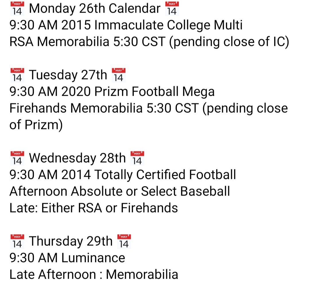 FirehandsB's tweet image. Schedule for the week. Come join us on Facebook link in bio.