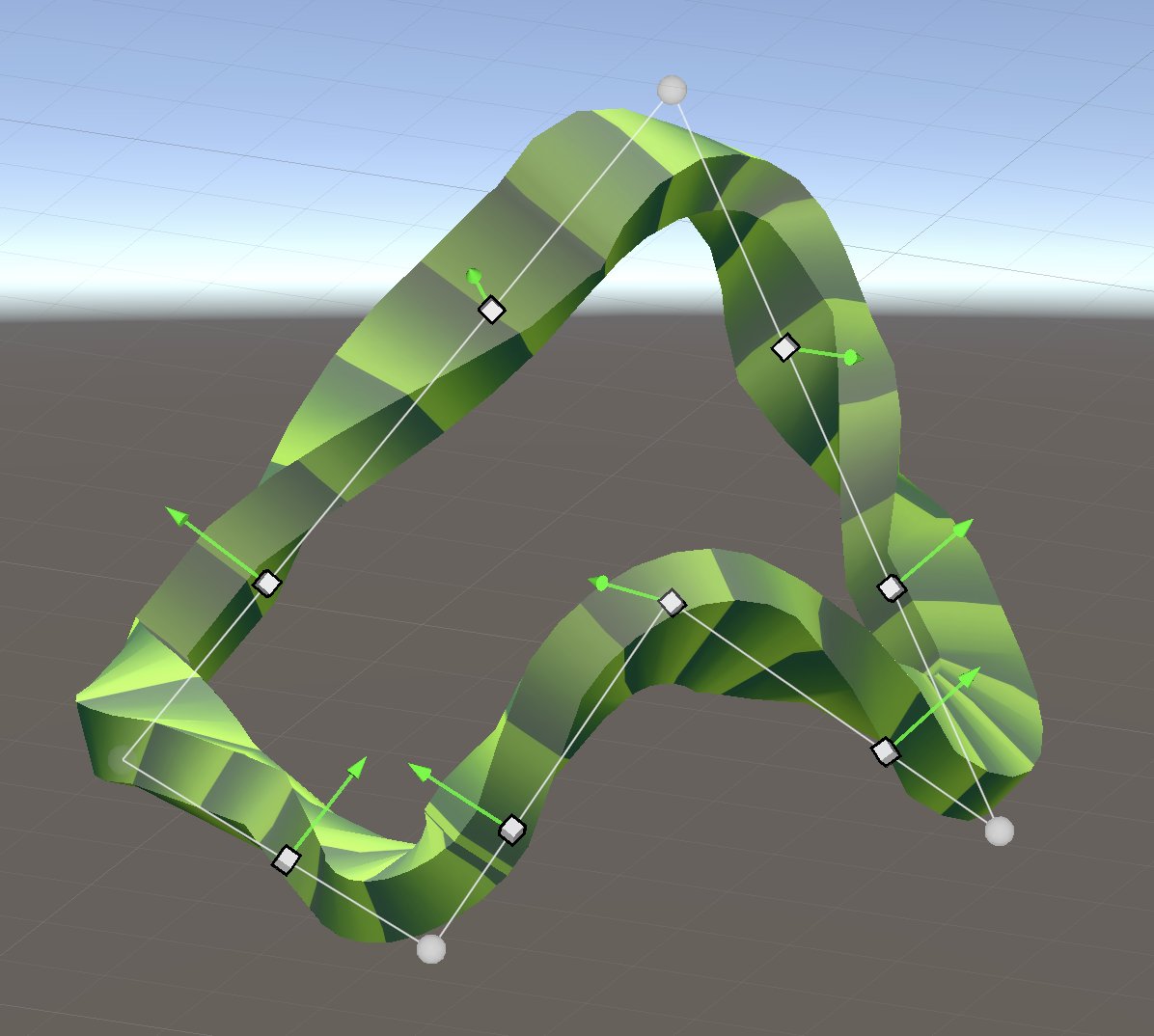 antonyblackett's tweet photo. Splines, now with normal deformation and smooth corners. https://t.co/t32z0qYH4x