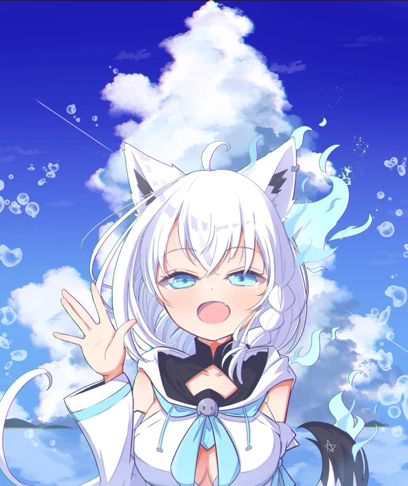 夏は狐に御用心 杪夏(1/2)#絵フブキ 