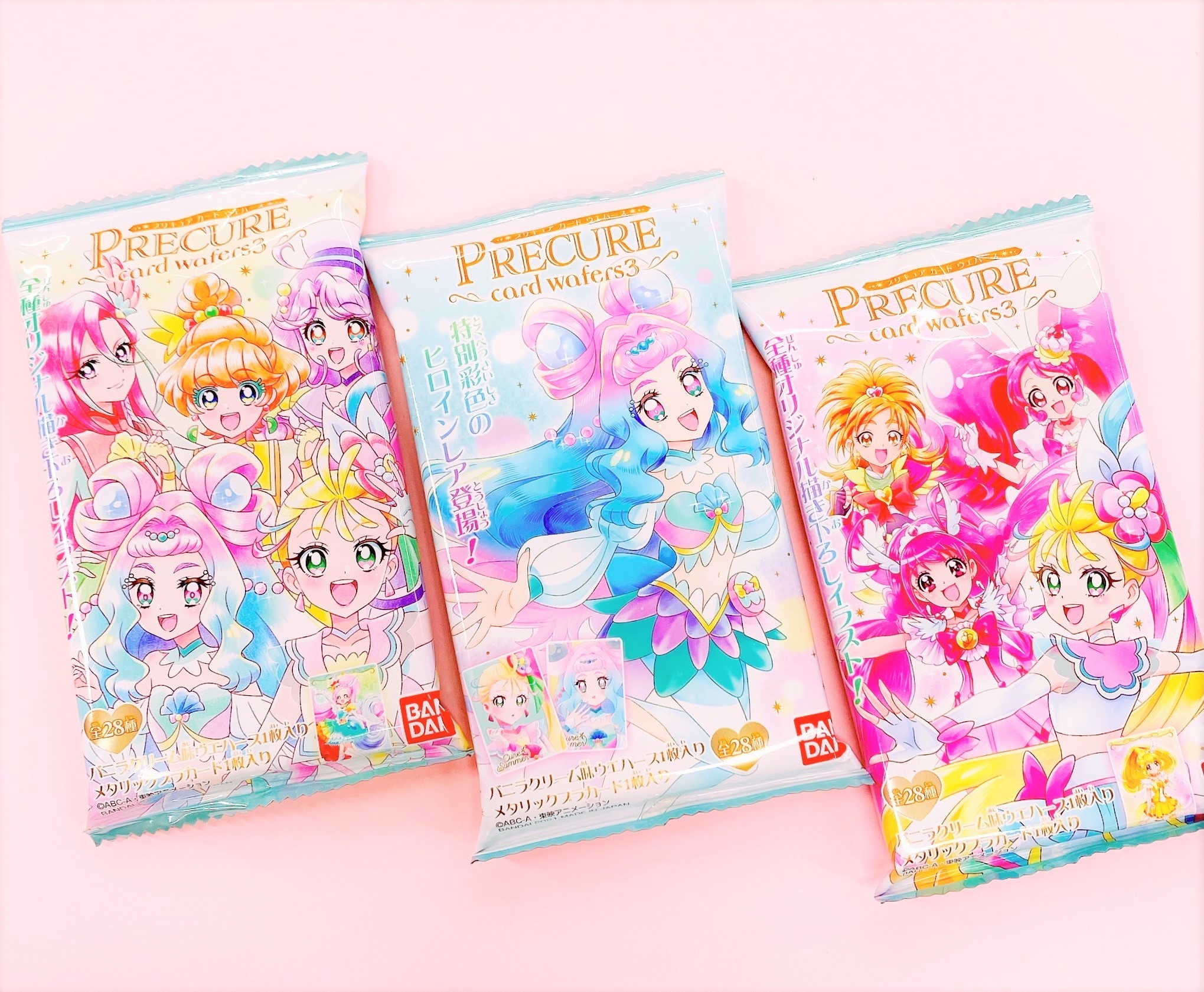 プリキュア食玩公式 バンダイ キャンディ 本日発売 プリキュア カードウエハース3 全国のスーパー コンビニのお菓子売場に登場 目印のパッケージはこの3種 詳しくはコチラ T Co Pkxmbc3csd トロプリ トロピカル ジュプリキュア