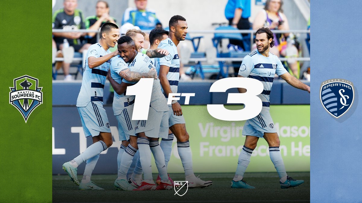MLS's tweet image. FT: 2nd in the West beats 1st in the West! BIG win for @SportingKC. #SEAvSKC