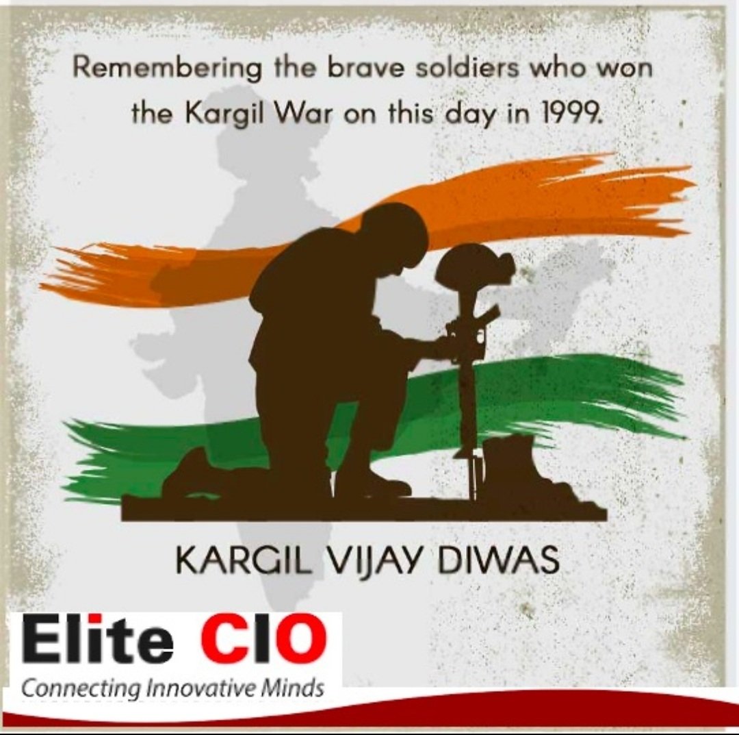 elitecio's tweet photo. “26 July” #KargilVijayDiwas epitomises the Saga of Valour of our soldiers during #KargilWar. The gallant soldiers of #IndianArmy triumphed over Pakistani Invaders with undaunted courage &amp; determination.
#IndianArmy
#StrongAndCapable @KapilMehrotra https://t.co/IanBuaWr7u