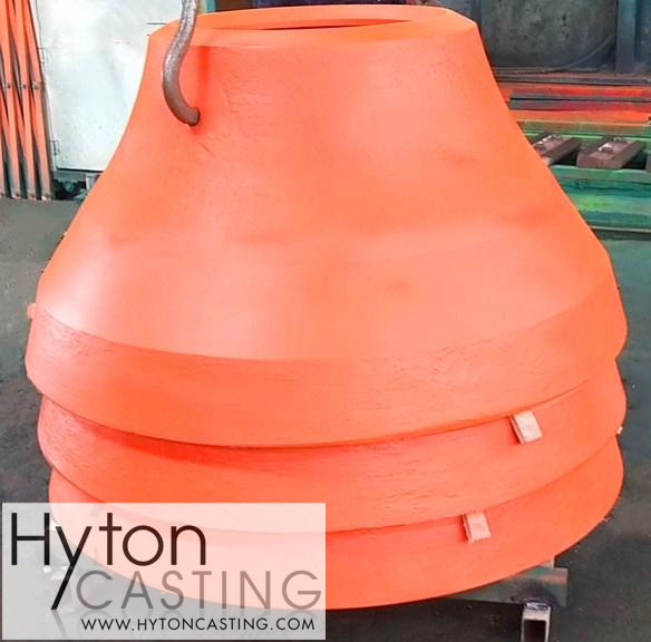 HytonCasting Crusher Parts Suit Mn18Cr2 Sandvik Sevdala Mantle Suit CH660 H6800 Cone Crusher Liners #hyton #sandvik #sevdala #crusher #mining #quarry