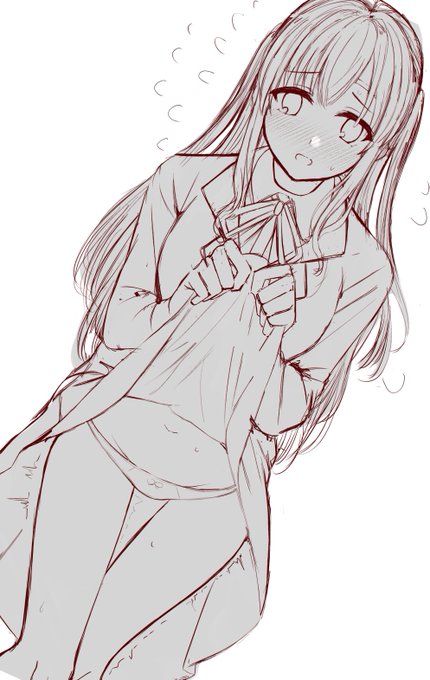 たくし上げ霧子ラクガキ 