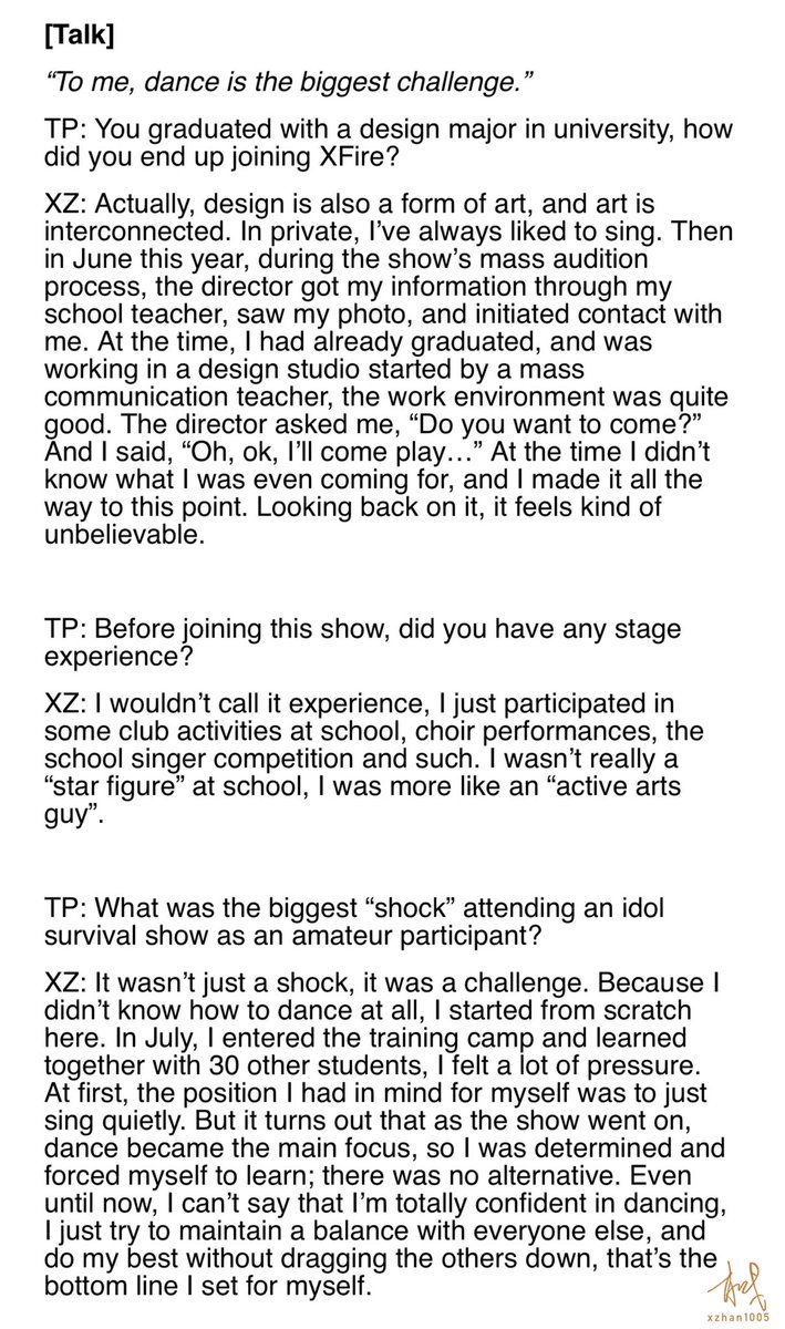 xzhan1005's tweet photo. The Paper Exclusive Interview | Xiao Zhan: Not Ready to Be an Idol

“I didn’t have any huge ups and downs growing up.” Xiao Zhan’s eyes widened, and he thought about it seriously, “I really didn’t. I just grew up in an ordinary, and happy way.” https://t.co/KTI515gHmS