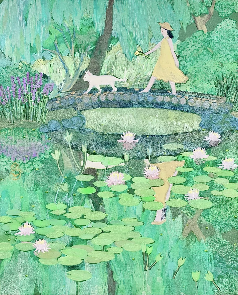 「妖精の住む庭 
F3号 」|磯﨑菜那のイラスト