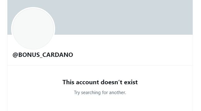 A scammers Twitter has been taken down 🙏#CardanoCommunity $ADA
