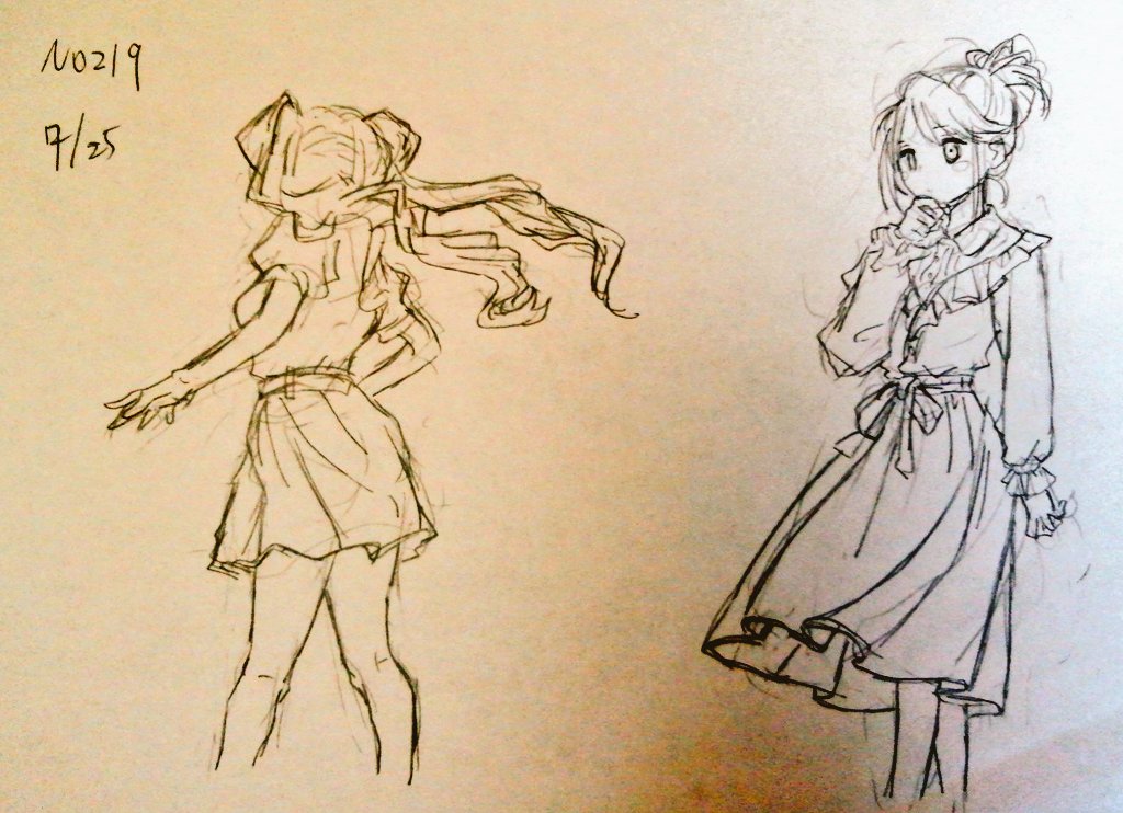 #1日1模写 218.219/365 