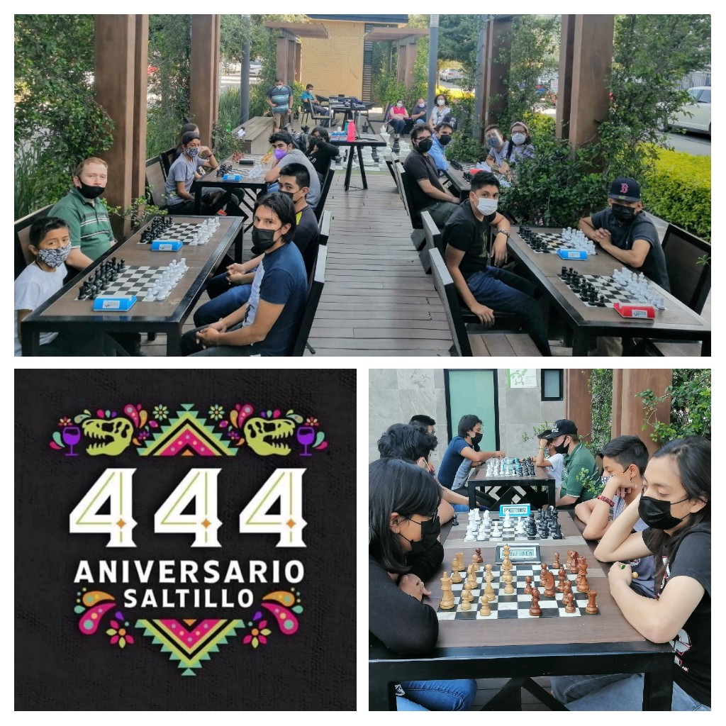 construajedrez's tweet photo. En Construajedrez, celebramos el aniversario de #Saltillo #Saltillo444 jugando #Ajedrez en el #ParqueCentro
Gran Prix Construajedrez @TacosCheco 🤠♟️🇲🇽 https://t.co/fmxynmTukS