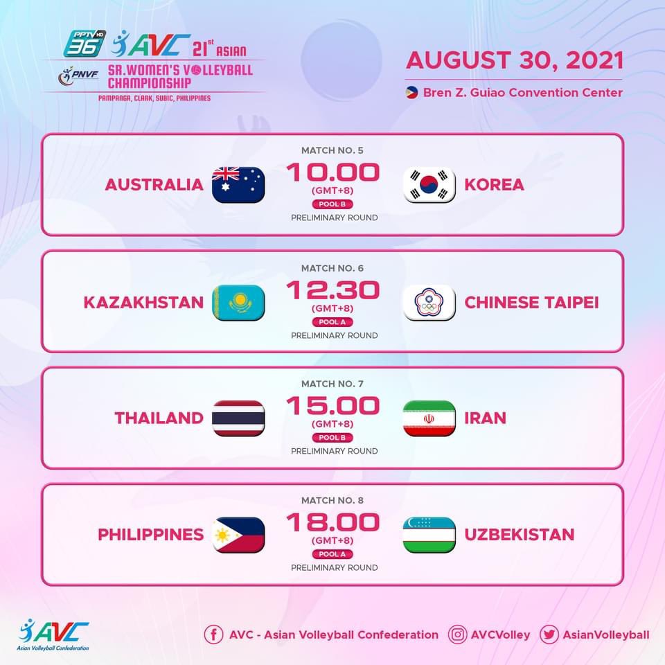 wilxiiix's tweet photo. ตารางแข่งวอลเลย์บอลหญิงชิงแชมป์เอเชีย วันที่ 29 สิงหาคม - 4 กันยายน 2021 ถ่ายทอด PPTV นัดแรกไทยเจอออสเตรเลีย 
#วอลเลย์บอลหญิง https://t.co/xlYvthRQEN