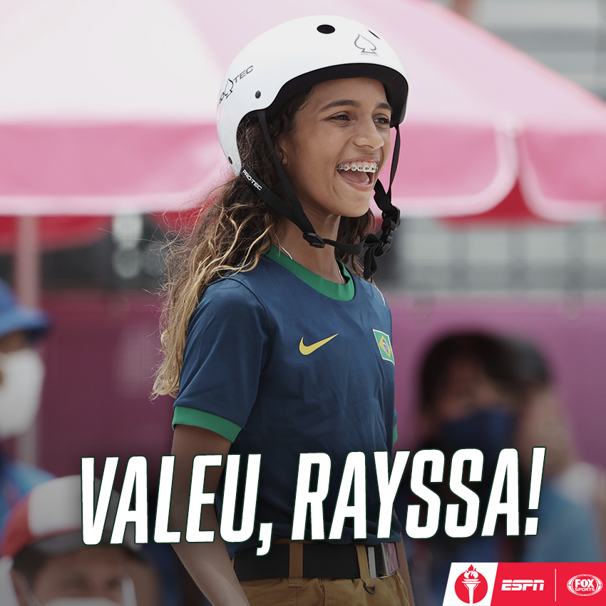 SportsCenterBR's tweet photo. É MEDALHA PRO BRASIIIIIIIIIIIIIIIIIIIIIIIIIIIIIIIIIL! 13 ANOS E MEDALHISTA OLÍMPICA! VAMOS, RAYSSA LEAL! #FOXSportsTóquio #Tokyo2020 https://t.co/GKOooTuQu0