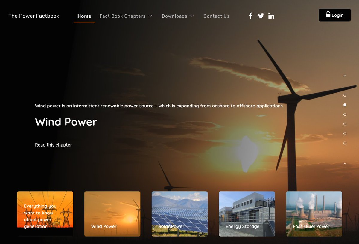 PFactbook's tweet photo. New wind farms are popping up all over the globe, both on land and offshore in the ocean. The Power Factbook covers the different components associated with wind turbines, as well the environmental &amp; cost factors to consider. To learn more check out: https://t.co/XHYe1t9MBG https://t.co/wS3IFxgJCE