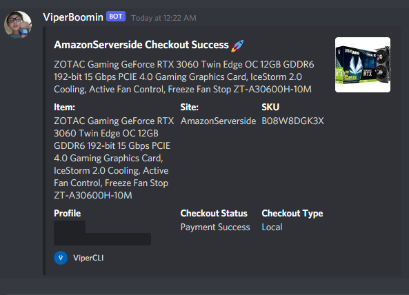 HunchoChev's tweet photo. Less then a week with the bot 3x GPUS and 10+ PS5s, thanks :)
@ViperAIO_ 
@jxhn0
@foundermike
@FounderKaneki https://t.co/1U6wn3dPjI