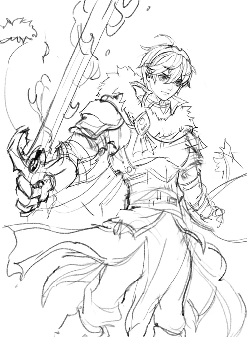 Legendary Marth sketch to get my mind off things 