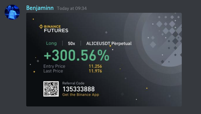 cryptocartelio's tweet photo. $ALICE long call this morning, bottom screenshots sum it up 🚀

1 random like + retweet will get 1 month free ❤️ https://t.co/DCZv1zy8kj