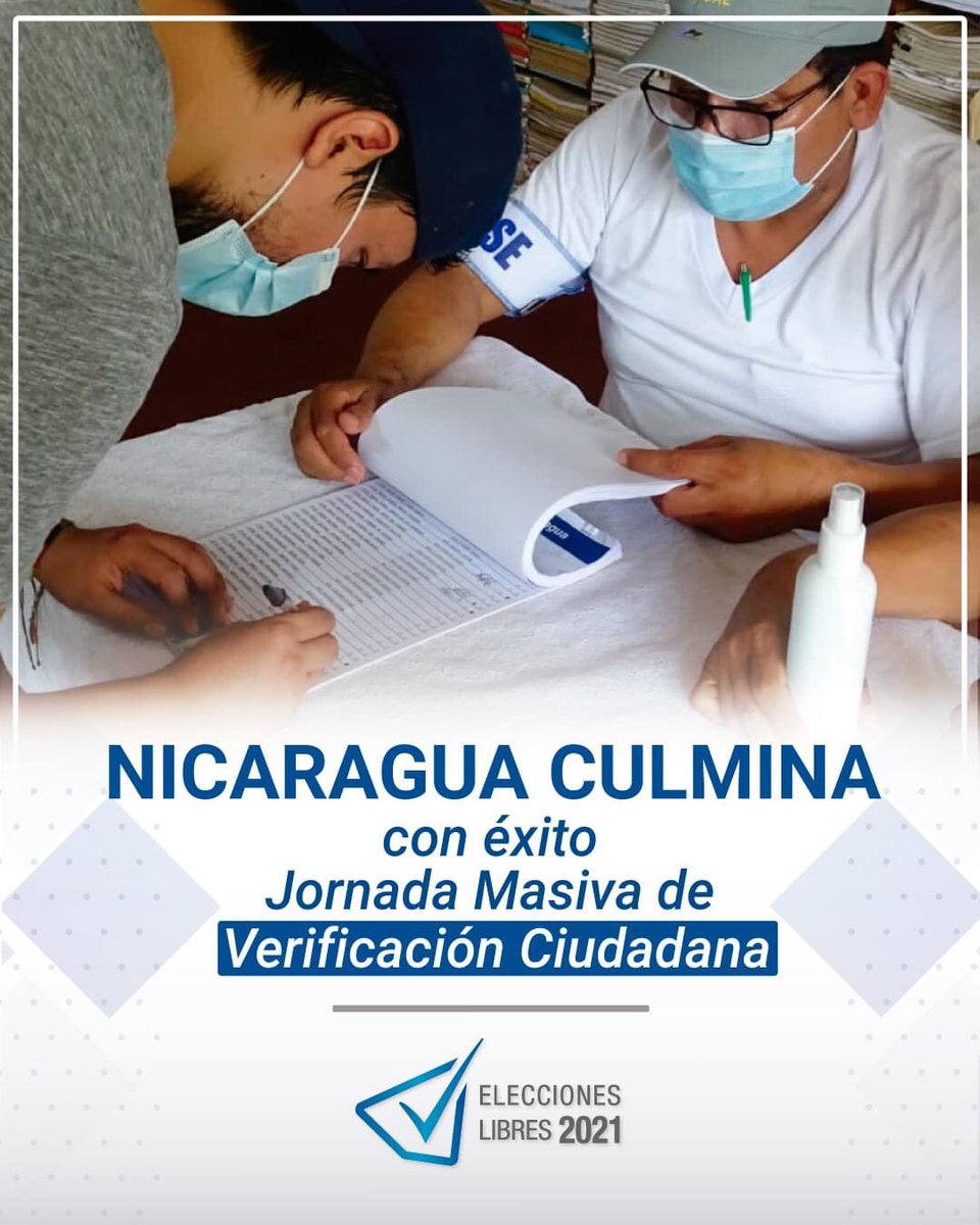 Ut5Unidos's tweet image. Nicaragua culmina con éxito Jornada Masiva de Verificación Ciudadana 📰

#24Y25VERIFICANDONOSGANAMOSTODOS