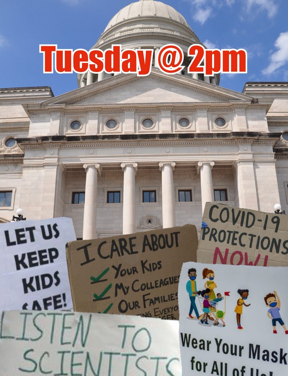 therealbadsass's tweet photo. @ArkansasCovid Gather on the AR state Capitol Tuesday @ 2pm. (Mask and social distance, of course.) #MaskUpAR https://t.co/evL7gJoUDe