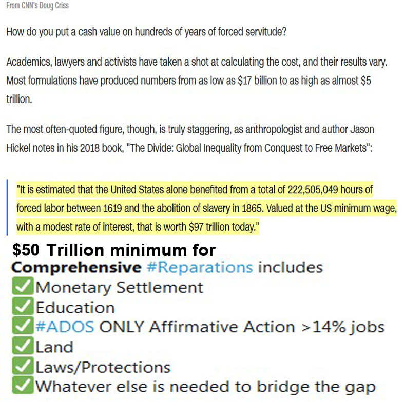 BlackXFTP1's tweet photo. I heard @JoeBiden @POTUS is raising taxes, tax everyone except ADOS 50% until the reparations debt is paid in full! https://t.co/cFmPEM4mNS