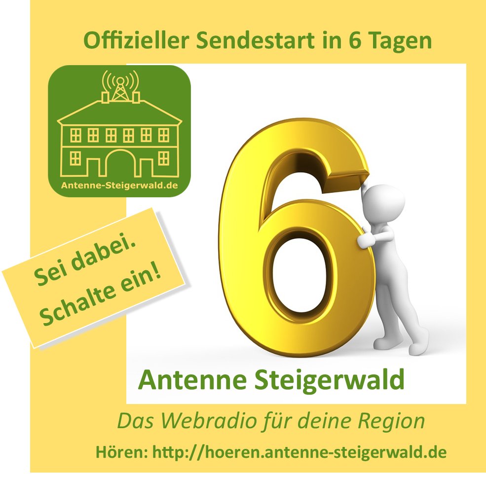 Roland_Greger's tweet photo. Antenne Steigerwald - Aus dem Steigerwald für den Steigerwald:
Offizieller Sendestart in 6 Tagen am 1. August.
#Steigerwald #webradio https://t.co/MP2zY36mrZ
