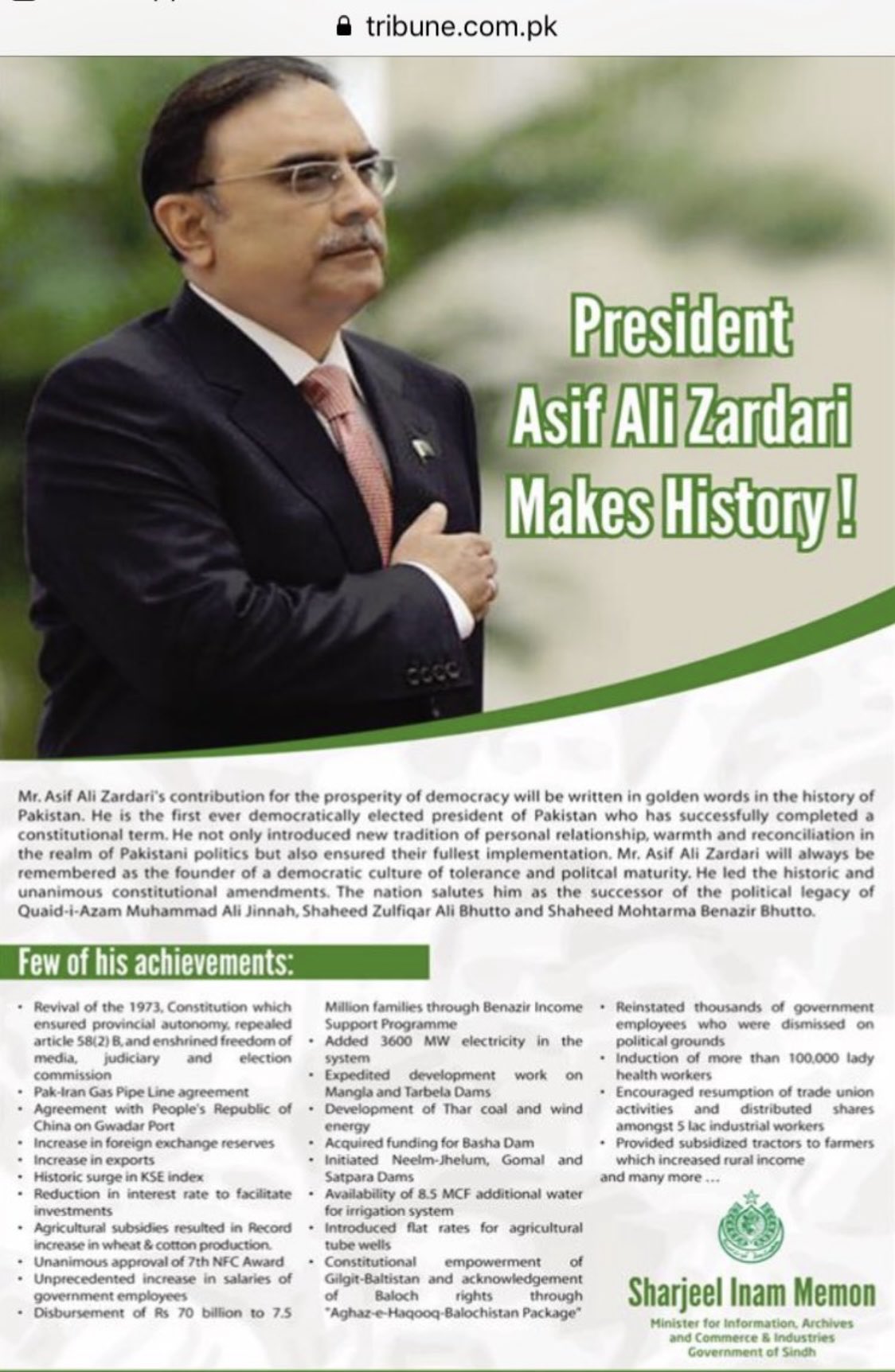 Happy Birthday President Asif Ali Zardari. 