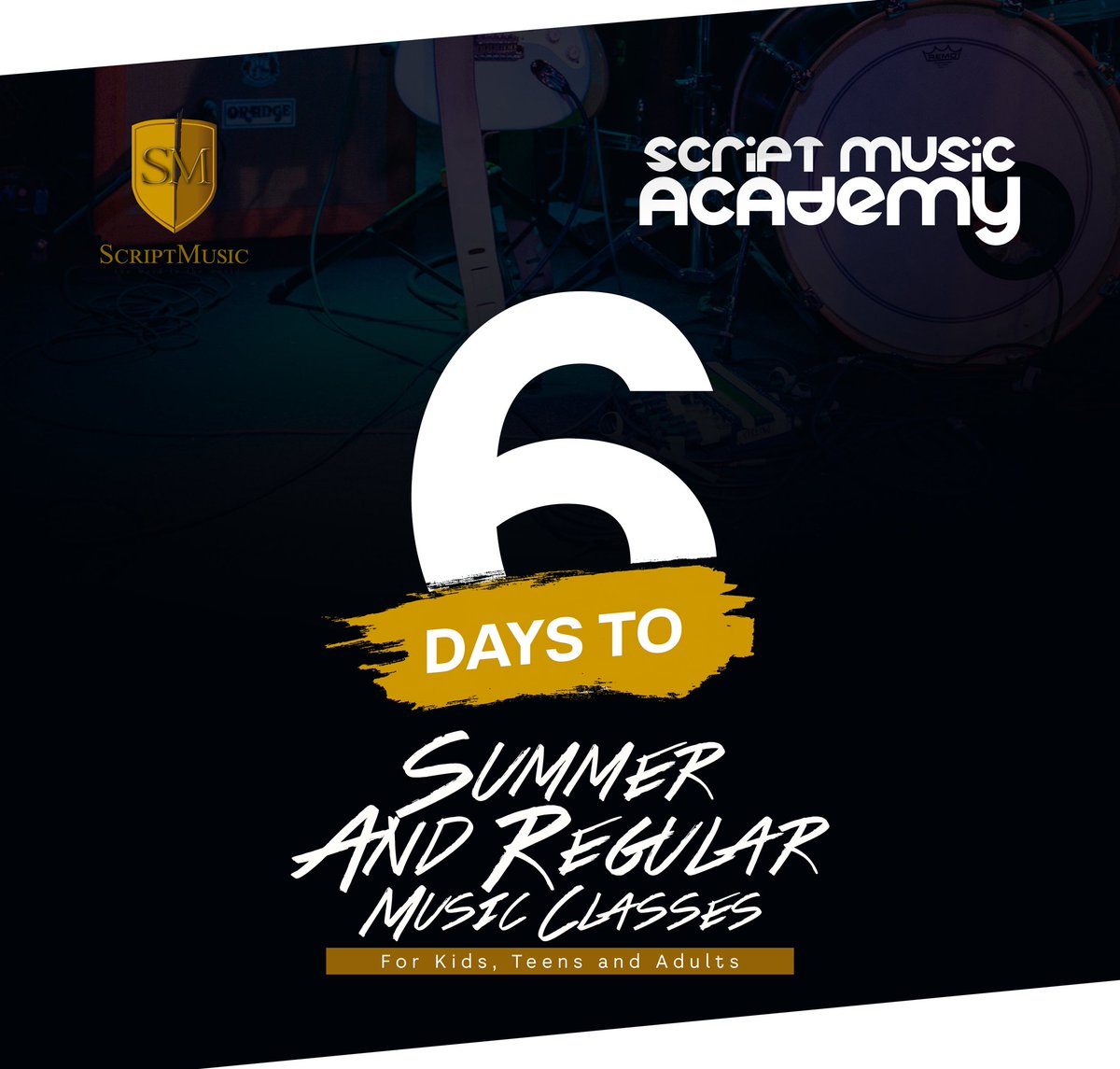 scriptmusicng's tweet image. 💥💥💥💥💥
.
6 days and counting...?
What would you love to know about the SCRIPT MUSIC ACADEMY ?
.
We are open to receive your questions... Slide into our DM..
.
#scriptmusic #scriptplanetglobal  #musicians #musicproduction  #rehearsalstudio #musicacademy #scriptmusicacademy