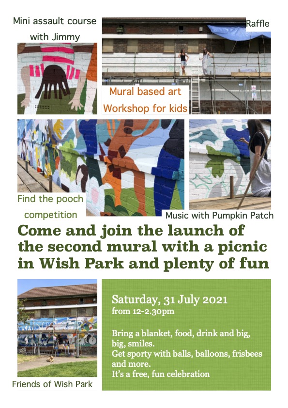 We're so excited to celebrate the launch of the second Wish Park mural by <a href="/RedHerringStdio/">Red Herring Studios</a>🥳🎨

Come along to Picnic in the Park and enjoy children's art, sport and music activities🤹‍♀️@BHforFamilies 

#pumpkinpatchnursery #wishpark #eastsussex #brightonandhove #hove #hoveactually