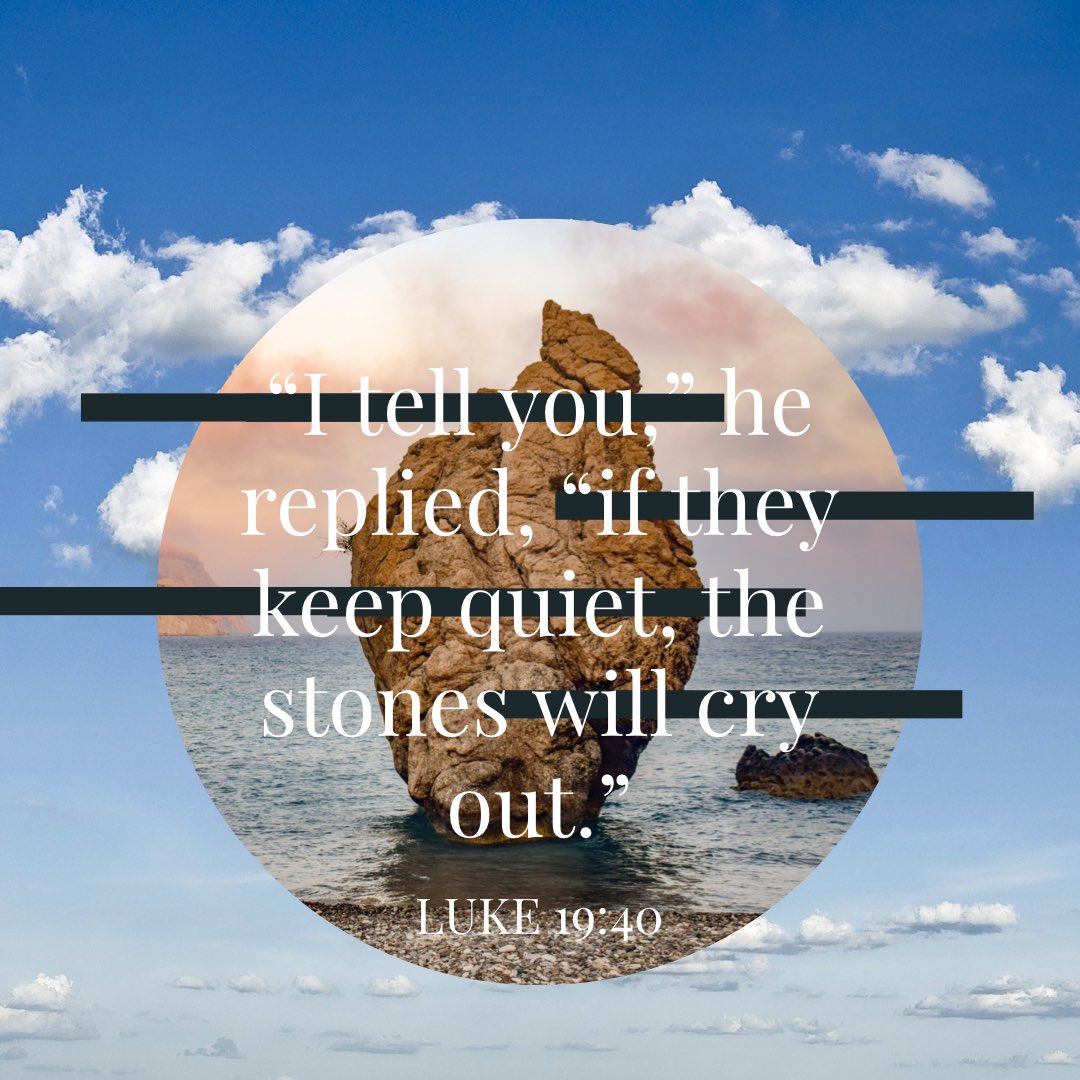 columbiacityumc's tweet photo. July 26, 2021

Luke 19

“I tell you,” he replied, “if they keep quiet, the stones will cry out.”
—Luke 19:40 https://t.co/tLSxsYlYto