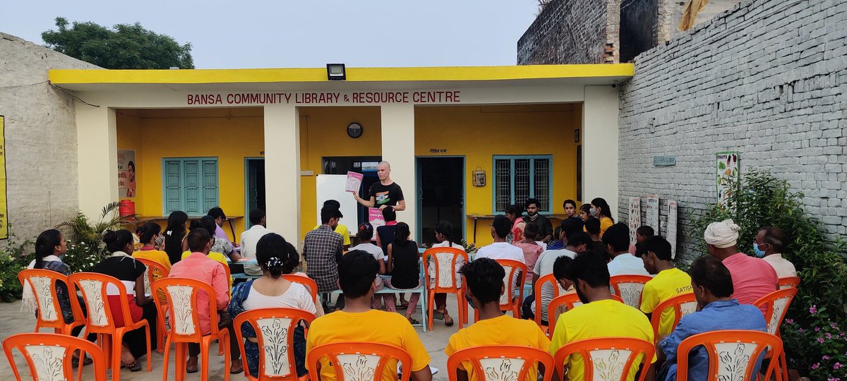 BansaLibrary's tweet photo. We were delighted to host Mr Tom Delaney from Global Dreamshala and Team @aanganforall for the 'Train the Trainer' programme on basic literacy. A total of 23 people took the highly engaging and interactive training. We are grateful to AFA for organising such an impactful event! https://t.co/V0NrDwt7YX