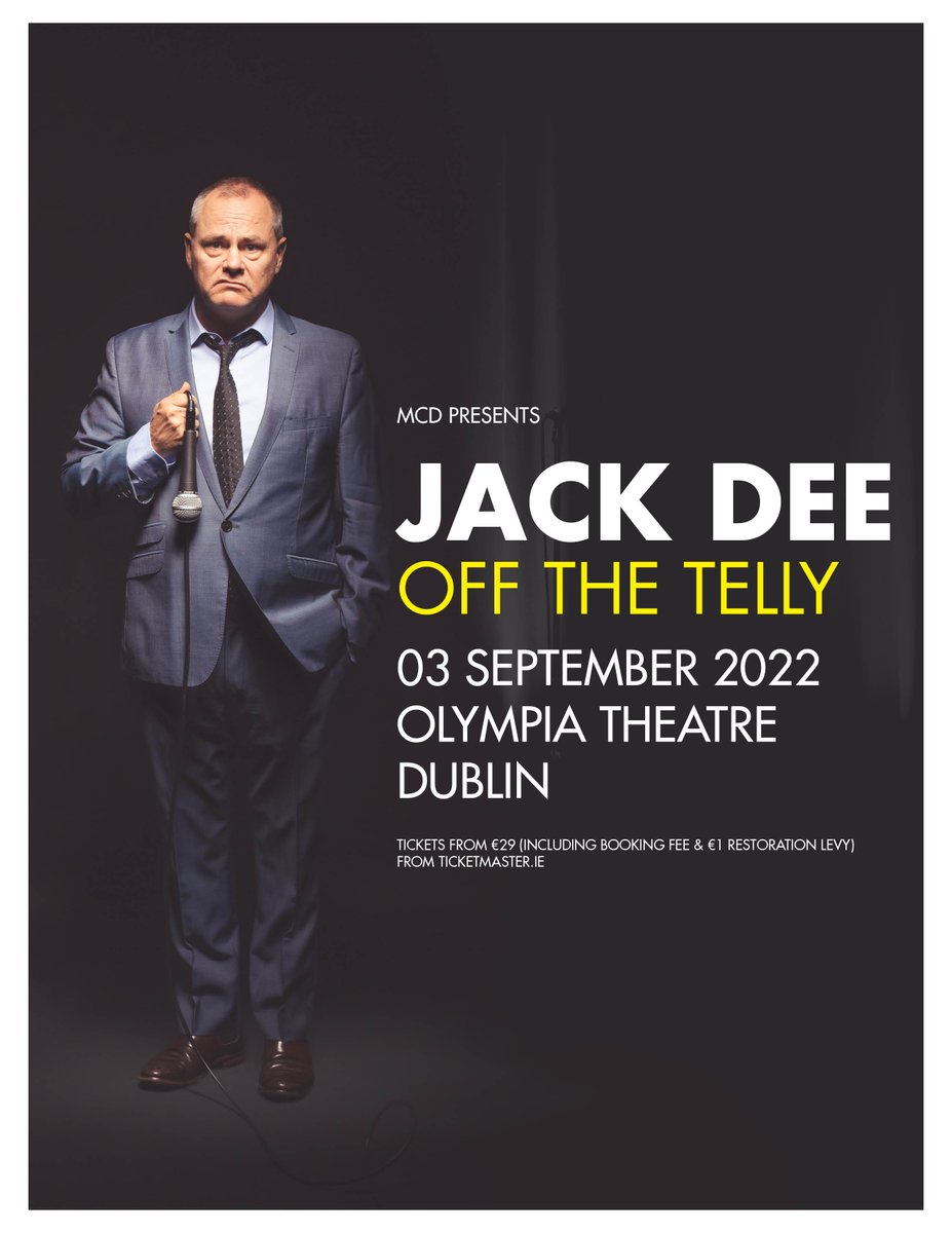 A true original <a href="/TheRealJackDee/">Jack Dee</a> makes a welcome return to <a href="/olympiatheatre/">@olympiatheatre</a> on sale this Friday <a href="/TicketmasterIre/">Ticketmaster Ireland</a> <a href="/OffTheKerb/">Off The Kerb</a> <a href="/hotpress/">Hot Press</a>