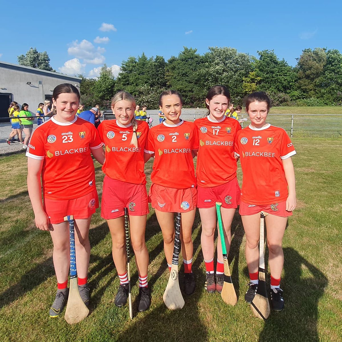 MCamogie's tweet photo. Muskerry girls on the U16B Cork panel last night who beat Clare in the Munster Semi final 🏆
 Well done Edel @aghabulloguegaa
 Laura @GaaRockban
Eva and Nessa @ballinoracamog
Laoise @EireOgCC Óg Camogie Club 
 Bring on the final on the 2nd of August. Well done Girls 👧 https://t.co/5JfUbUgA6h