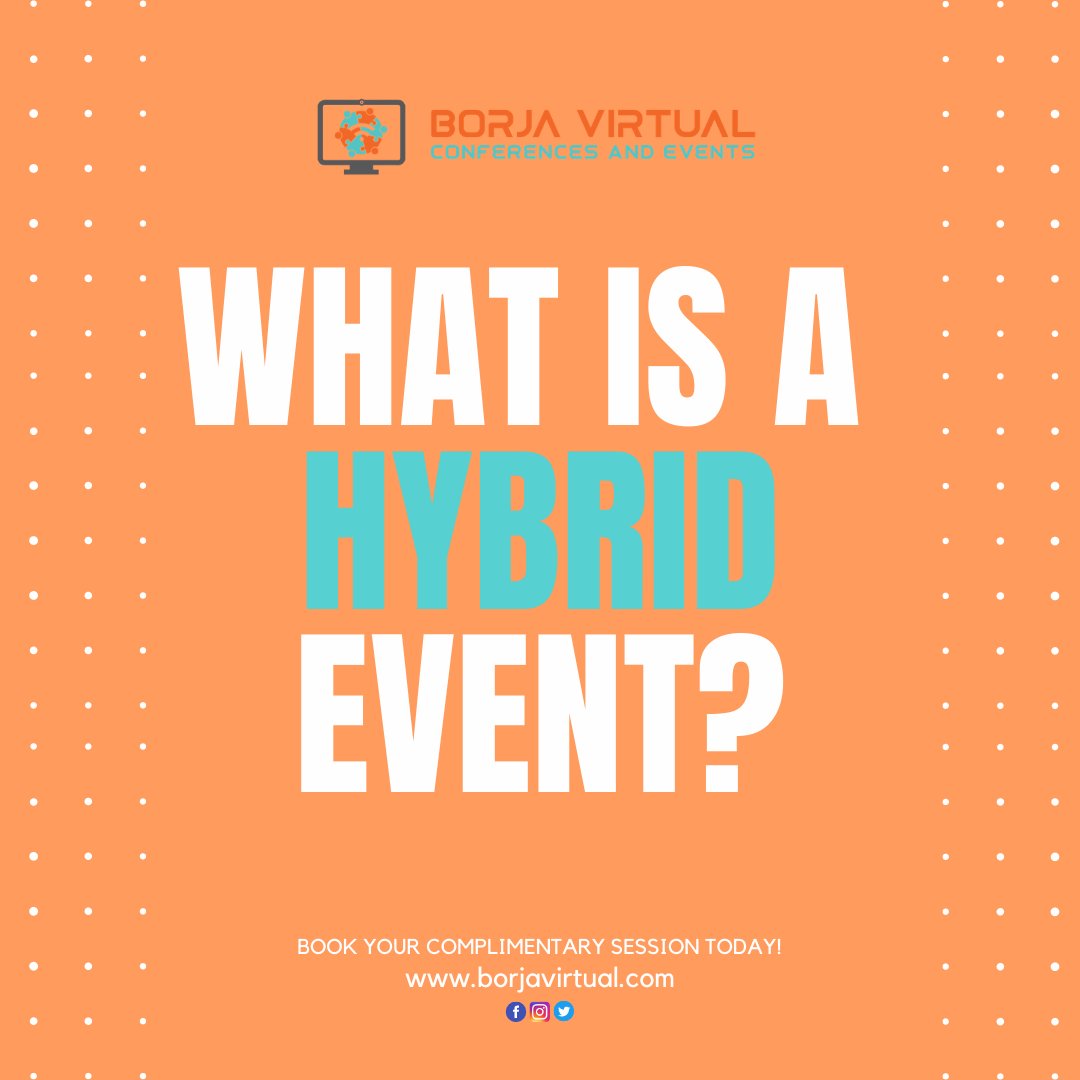 What is a Virtual/Hybrid meeting?
Check our new post at facebook.com/BorjaVirtual to know more!!! 

#borjavirtual #hybridevents #goinghybrid #onlinevents #events #eventspamanagement #hybridmanagement #eventtech #eventmarketing #conference