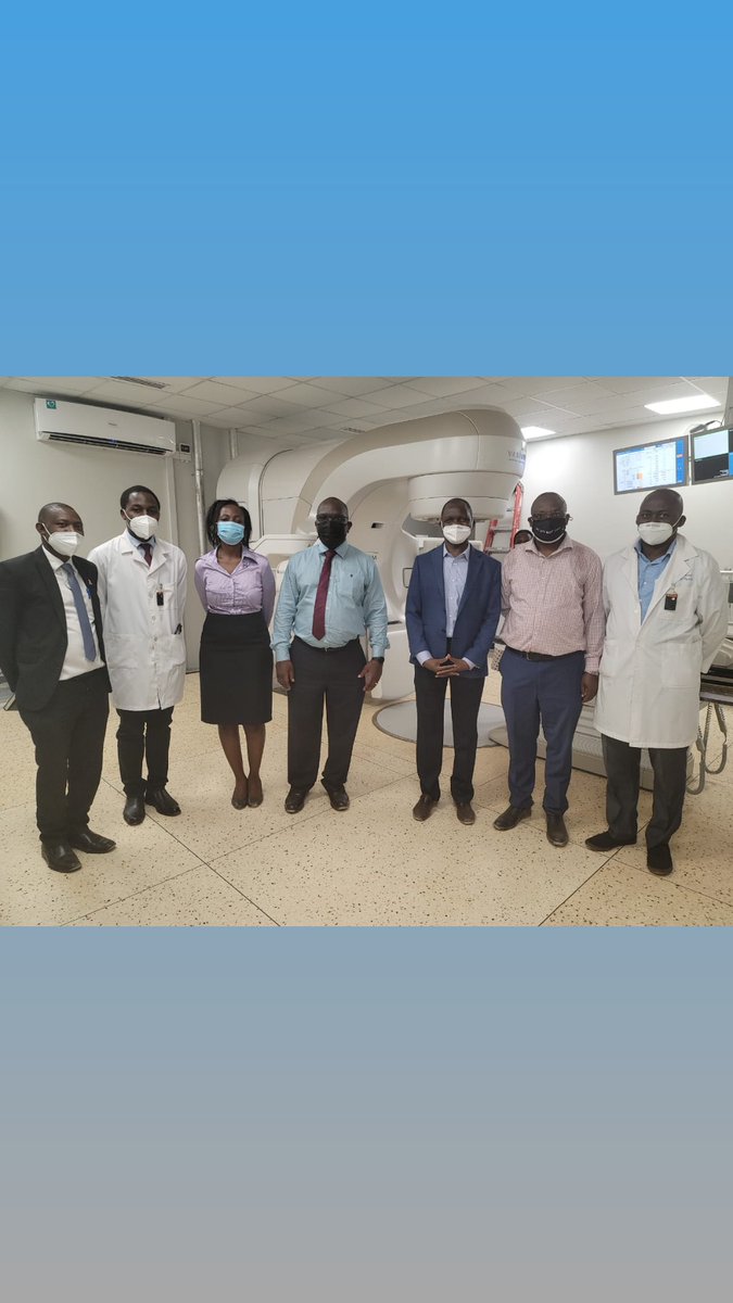 Visited the Uganda Cancer Institute to inspect their highly specialized cancer treating equipment in danger of dust damage. Welcomed by the ED Dr. Jackson Orem and team. The equipment in background is Linear Accelerator, only one in Africa. KCCA will do her bit. Good workyou doin