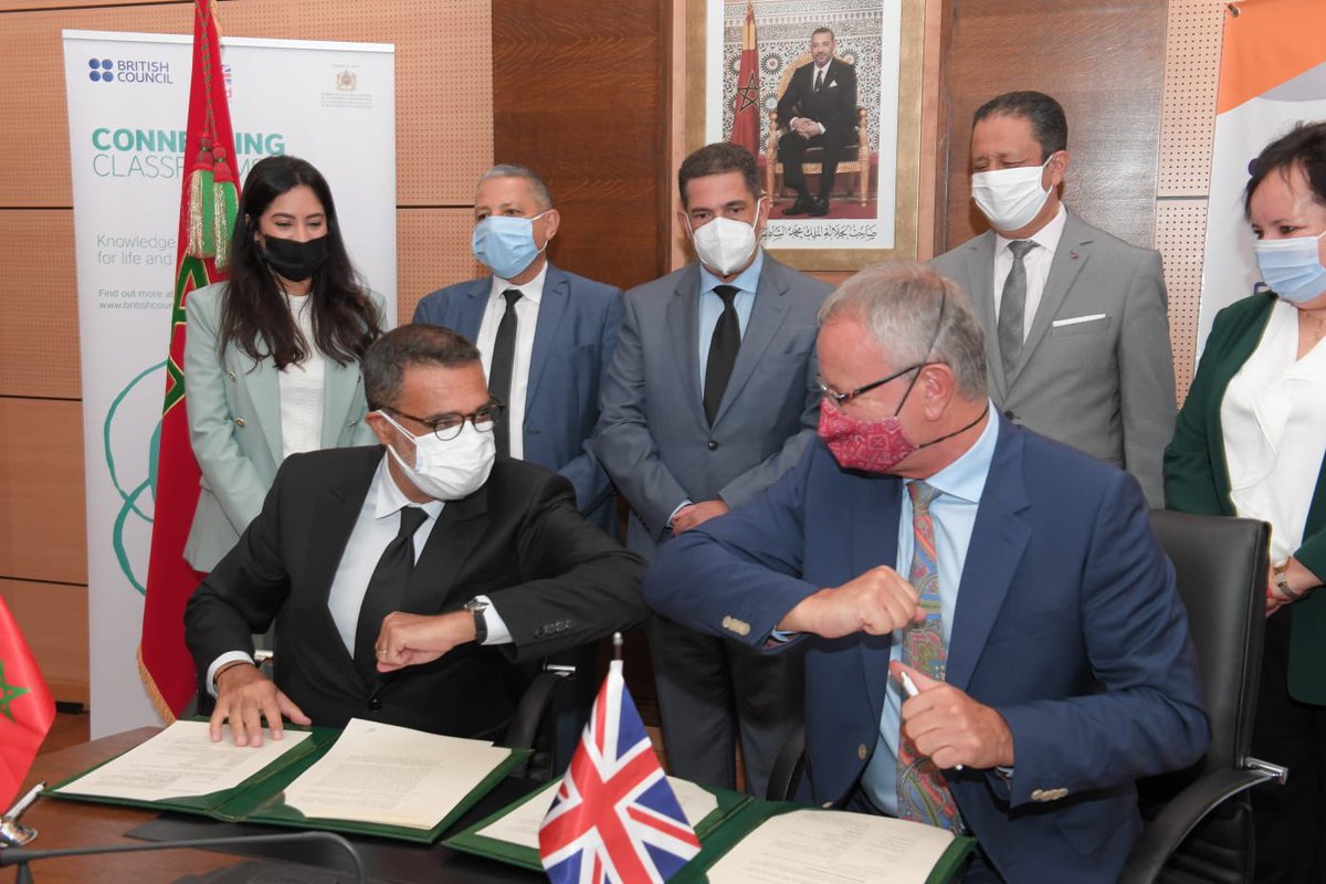 tonyreilly5's tweet photo. Today we launched an English Digital Catalogue &amp; a new 43-episode Radio English series with our friends &amp; partners at the Ministry of Education @Saaid_Amzazi @ma_British @UKinMorocco @UKSimonMartin @MaghrebEdAdvice @Iberrado https://t.co/z4QjMCO6NP