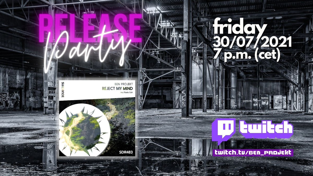 BenProjekt's tweet photo. #trancefamily for the release of my new single "Reject my Mind" a small release party stream will take place spontaneously. C U friday 7 p.m. CET at https://t.co/uAmZVFOFCd
#trancefam #trancenation #trancelovers #tranceforlife #trancehead #tranceenergy #tranceworld #tranceparty https://t.co/geBufGMohh