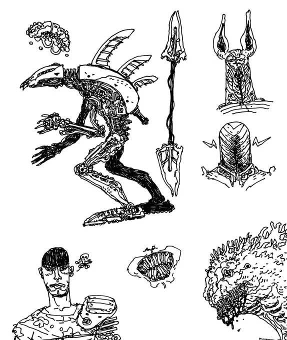 Sketchbook page that I had a lot of fun with 