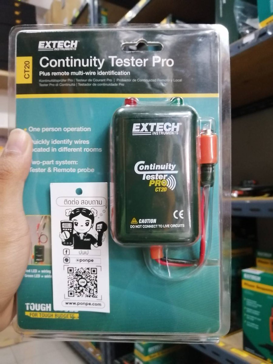 Myponpe's tweet image. ⚡CT20 EXTECH REMOTE &amp;amp; LOCAL CONTINUITY TESTER สำหรับการทดสอบสายไฟและสายเคเบิล ทั้งในเครื่องและระยะไกล สนใจสั่งเลย☎️
#CT20 #EXTECH #CONTINUITYTESTER
🚩รายละเอียดเพิ่มเติม 👉🏻bit.ly/3eXqLm6
🚩สินค้าพร้อมส่งจ้า🚚
🏦 บริษัท โปรโทรนิกส์ จำกัด
✅ Line ID: @ponpe