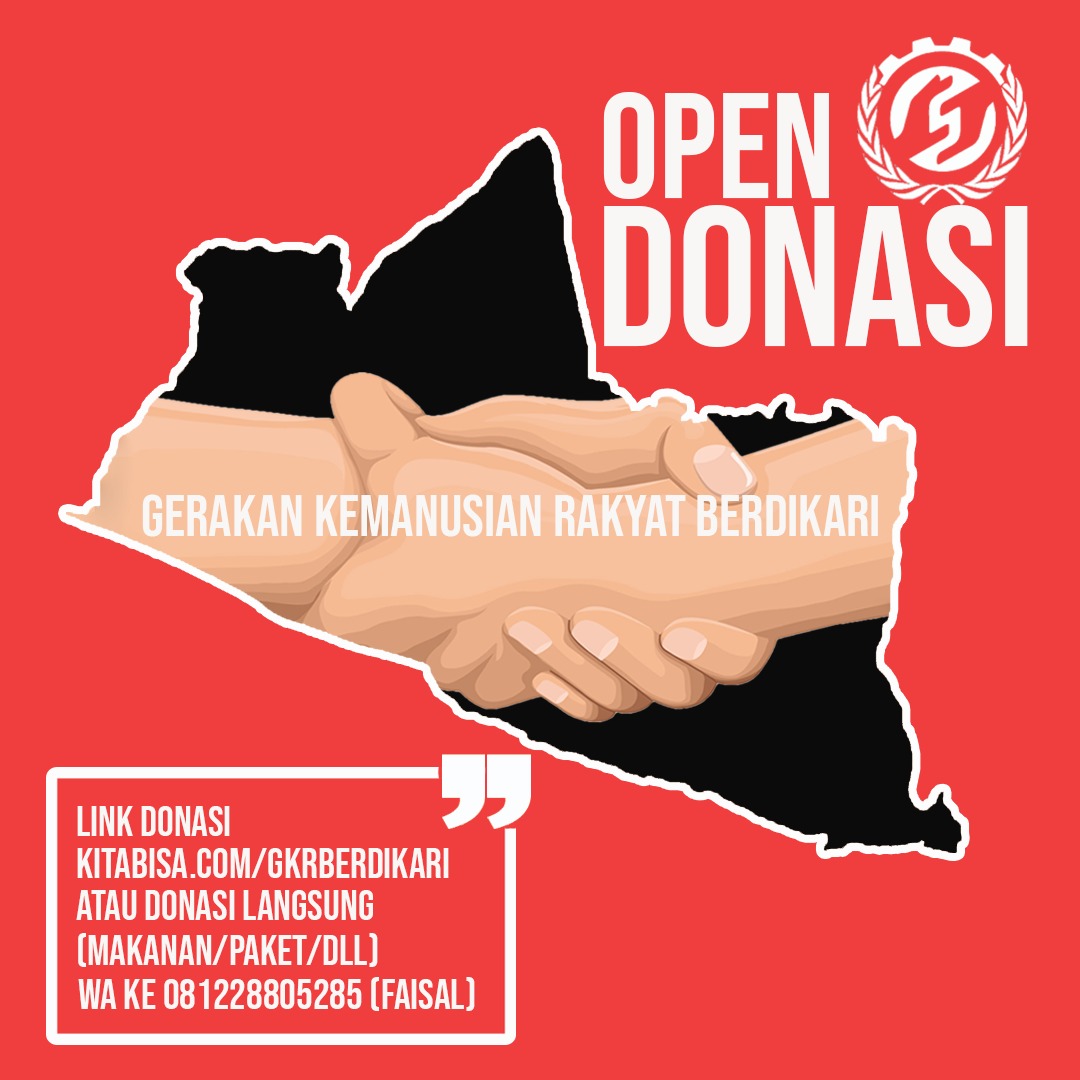 BuruhYogyakarta's tweet photo. PEMDA DIY GAGAL TOTAL, SUDAH SAATNYA KITA NGAMUK!

Ayo bergabung di Gerakan Kemanusiaan Rakyat Berdikari (GKR BERDIKARI), GKR yang peduli masyarakat!

Kita tunjukkan di hadapan Pemda, aksi konkrit seperti apa yang dibutuhkan masyarakat. 

Donasi: https://t.co/hO3ycVpxmK https://t.co/k6xa39jmhl
