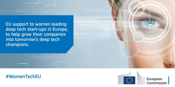 The #WomenTechEU call offers financial support, coaching and mentoring to  #women #innovators and #womenentrepreneurs working in #deeptech, allowing the EU to increase the number of women-led #startups.

More info here: eic.ec.europa.eu/eic-funding-op…