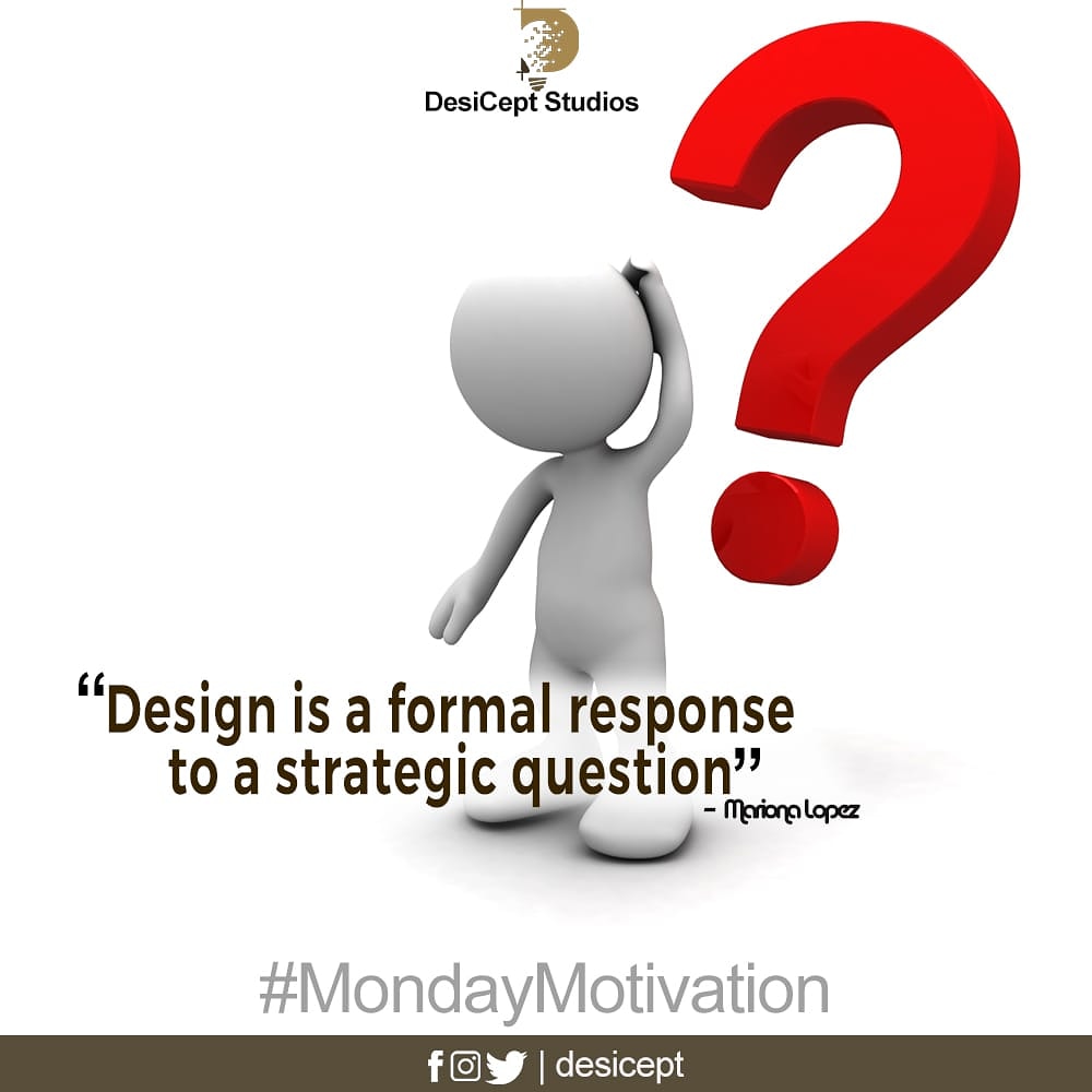 DesiCept's tweet photo. DESIGN is the response you need this new week

#mondaymotivation #mondaymorning #design #designer #graphicdesign #graphicdesigner #question #response #desicept https://t.co/1Yg9g94iwS
