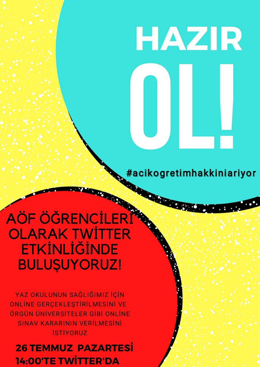 Sağlık bakann Uyarılarını endişe edici buluyor, Sağlığımızı, ailemizi KORUMAK İSTİYRZ.. AÖF öğrencileri olarak hak edilen muameleyi görmek istiyoruz #acikogretimhakkiniariyor <a href="/ProfFuatErdal/">Fuat Erdal</a> <a href="/yekta_sarac/">Prof. Dr. M. A. Yekta Saraç</a> <a href="/Anadolu_Univ/">Anadolu Üniversitesi</a> <a href="/AOFAnadolum/">Anadolu Üniversitesi Açıköğretim Sistemi</a> <a href="/atauni1957/">-</a> <a href="/rektorcomakli/">Ömer Çomaklı</a>
