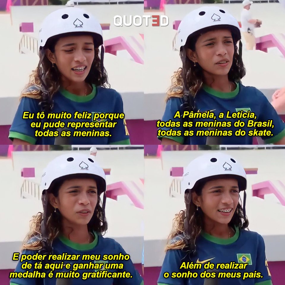 QuebrandoOTabu's tweet photo. Bom dia ainda comemorando a emocionante medalha de prata da Rayssa.🥈

@Rayssa_Leal_Sk8, você é ridícula! https://t.co/KRTZCSIab1