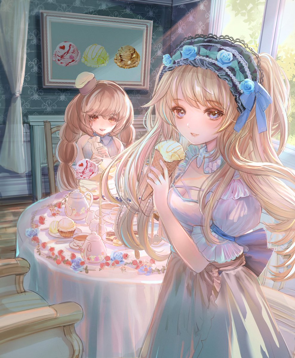 こもりひっき 幻想少女絵 Ice Party ひんやりアイスで午後のお茶会 Painting イラスト 暑いから涼しそうな画像を貼る こもりひっき 幻想少女絵 Ice Party ひんやりアイスで午後のお茶会 Painting イラスト 暑いから涼しそうな画像を貼る