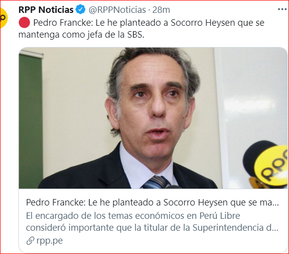 tema0902's tweet image. Esta clase de noticias vuelven LOCO al sentenciado @VLADIMIR_CERRON, el saberse fuera del #Ejecutivo, completamente como los #Apristas #SinVozNiVoto, hacen que lance cada pachotada ridícula de protesta que sólo provoca 🤣🤣🤣