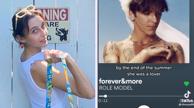 PopBuzz on X: Fans think Role Model's new song 'forever&more' is about Emma  Chamberlain and they're ~scandalised~ by the saucy lyrics👀    / X