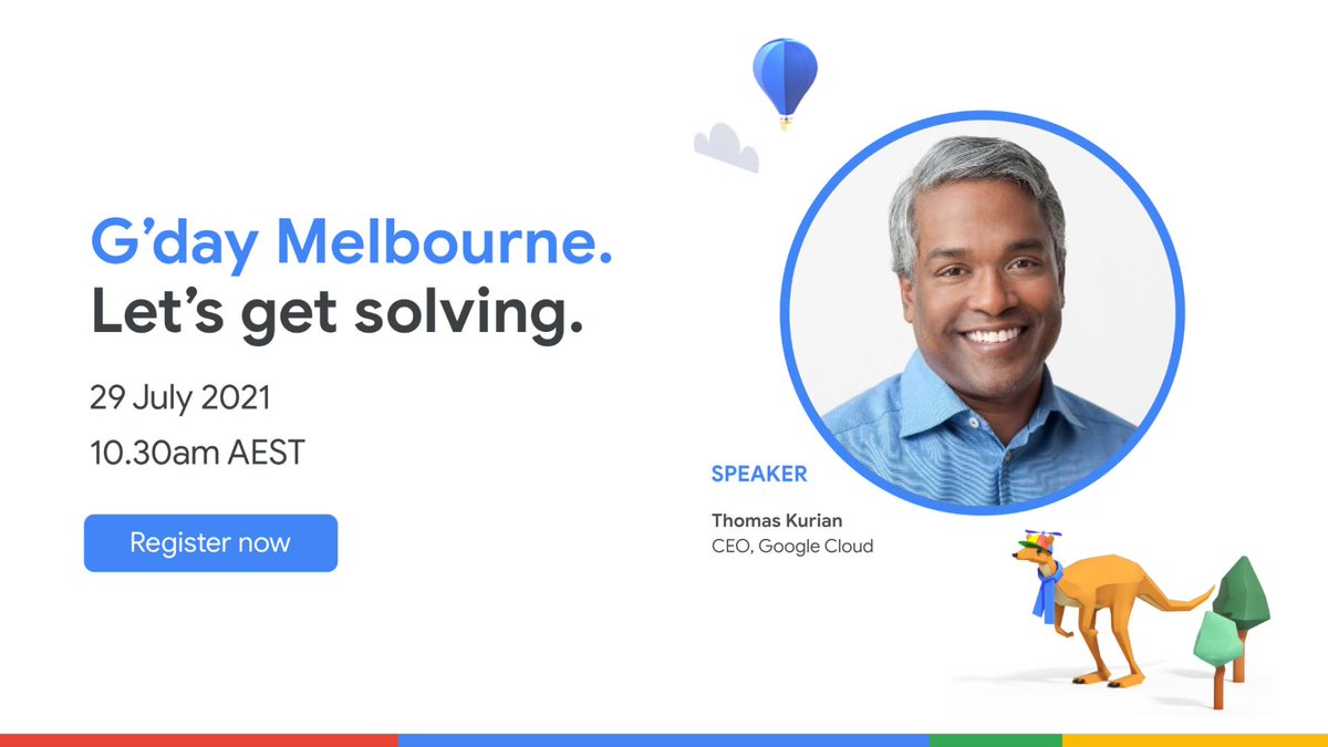 GoogleCloud_ANZ's tweet photo. Our CEO, @ThomasOrTK, will be present at the #GoogleCloud Melbourne Region launch to share how we are contributing to a stronger digital future for all in Australia &amp; New Zealand 💪 Don't miss his keynote on Jul 29 👉 https://t.co/tNYsys80xS https://t.co/1dDFFCzS5a