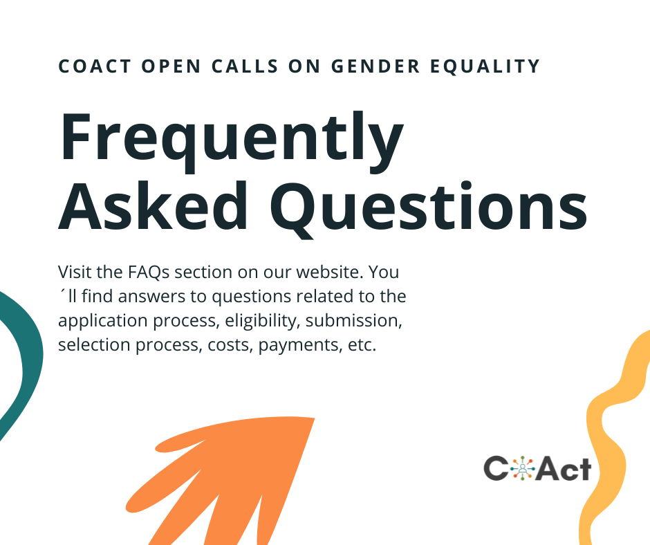 Ulv i fåretøj Donation forfremmelse coacteu on Twitter: "Do you want to apply to our Open Calls on Gender  Equality but still have questions?🤔 We've got you covered! Visit us at  https://t.co/5wygzNDWp5 and find our FAQs section.