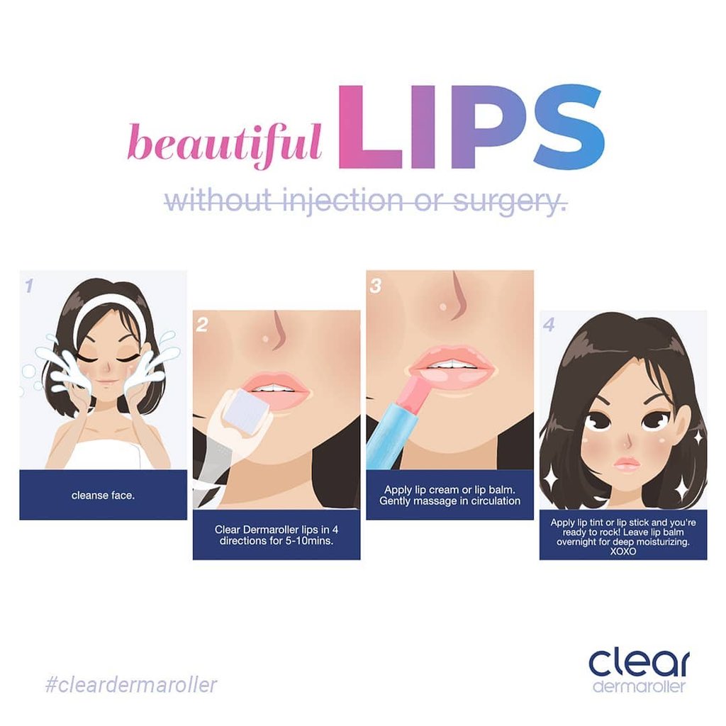 cleardermroller's tweet photo. Nak tau secret bibir mungil tanpa suntikan? Simple dan natural! Cuma roll Clear Dermaroller 0.2mm setiap hari sebelum tidur atau gunakan lipstick. Rasai perbezaannya selepas 30 hari 😍 #cleardermaroller #clearderma #plumplips https://t.co/EcP1oOLkqD