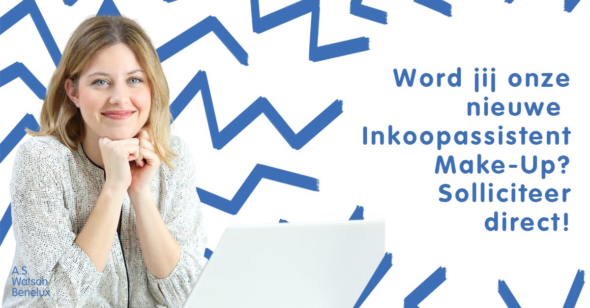 We hebben weer een mooie kans op onze afdeling Inkoop; dit keer als Inkoopassistent voor de productgroep Make-Up! Pak jij deze kans? Solliciteer direct: bit.ly/3BGgZyt 
#bepartofmore #werkenbijaswatson #aswatsonbenelux
